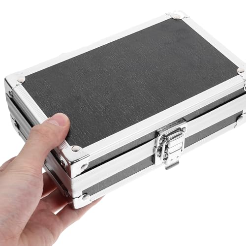Image of ERINGOGO Aluminum Alloy Tool Box Portable Handheld Storage Case with Lock Small Metal Case for Tools Electronics Instruments Travel Home Office 7.08 X 4.33 X 2.28 in