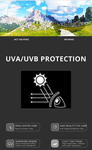 Sunglasses Sports Polarized For Men Man Women Youth Softball Fishing Cycling Baseball Running Golf (Blue) #TOP5