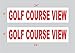 2-6x24 Golf Course View Real Estate Rider Sign Red Double Sided