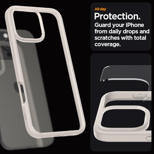 Image of Spigen for iPhone 16 Pro Max Case, Ultra Hybrid [No Magnet Ring][Anti-Yellowing] - Natural Titanium
