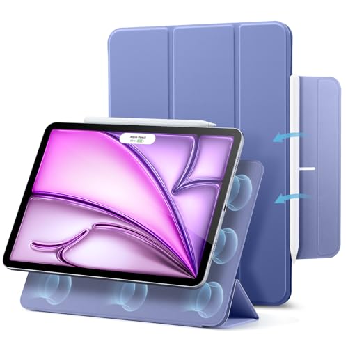 Image of ESR Case for iPad Air 13 Inch M4 /M3 /M2, iPad Pro 12.9 Case, Lavender | Powerful Magnetic Attachment, Slim Trifold Stand Case, Supports Pencil Pro /USB-C, Rebound Series