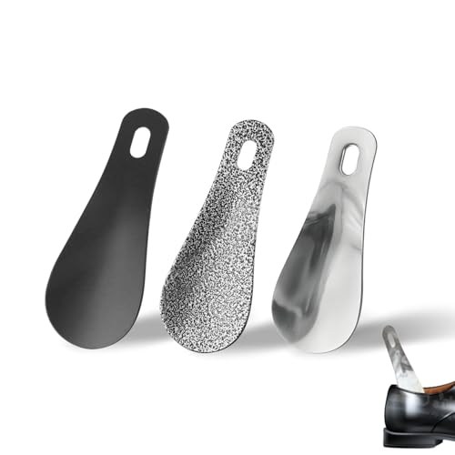 Juego de 3 Calzadores de Metal Pequeños para Viajes Camping y Hogar - Ayuda Práctica para Zapatos Hombres Mujeres y Mayores