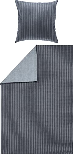 Erwin Müller Wende-Bettwäsche-Set, Bettgarnitur Feinbiber Streifen -...