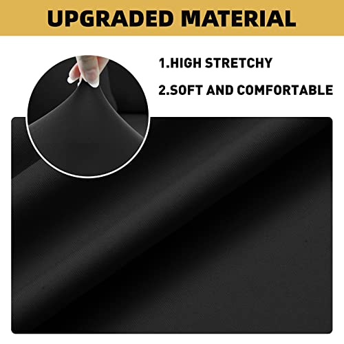 Hdcaxkj Sectional Couch Covers 8 Pieces Stretch Water Resistance Individual Couch Cushion Covers Protector L Shape Sofa Cover For Living Room Pet Dog L-Shaped Sofa Slipcovers Set (Black, Large) #TOP2