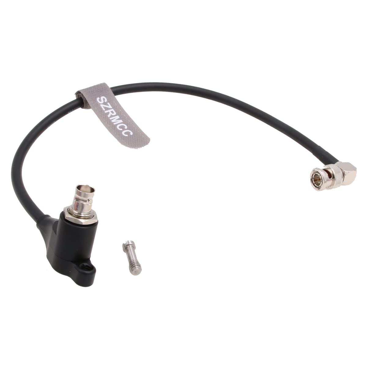 SZRMCC SDI Protector Cable 12G 6G HD SDI Right Angle BNC Surge Overvoltage Circuit Protector Isolator Video Cable for RED Komodo ARRI Alexa Sony?Black-Elbow 20cm?