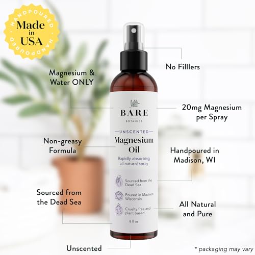 Bare Botanics Unscented 4Oz Pure Magnesium Oil Spray From The Dead Sea thumb #2