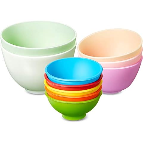 10 Mini Cuencos de Silicona de Mecla Cuencos Multicolores de Condimentos Tazones de Refrigerios Reutilizables Cover