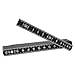 LifCratms Black ABS Folding Ruler, 1 Meter Length Foldable Measuring Ruler Metric Measuring Tool for Woodworking