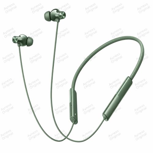 Image of Compatible with Realme 3 Neo Wireless Bluetooth Neckband with Deep Bass Driver, Long Battery Backup, Fast Charging Support, HD Mic for Clear Calls, Lightweight (Green)