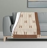 Blanket Super Soft Flannel Blanket Comfy Cozy Throw Blanket Couch Lightweight Blankets for Living Room Bedroom (Beige, 50inX40in)