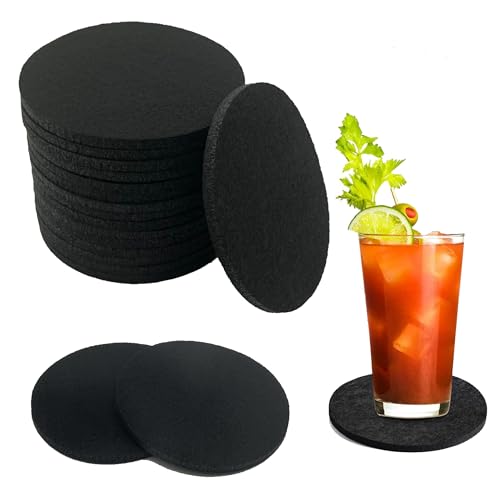 16 Stück Filzuntersetzer Rund Rutschfester hitzebeständiger waschbarer Glasuntersetzer,...