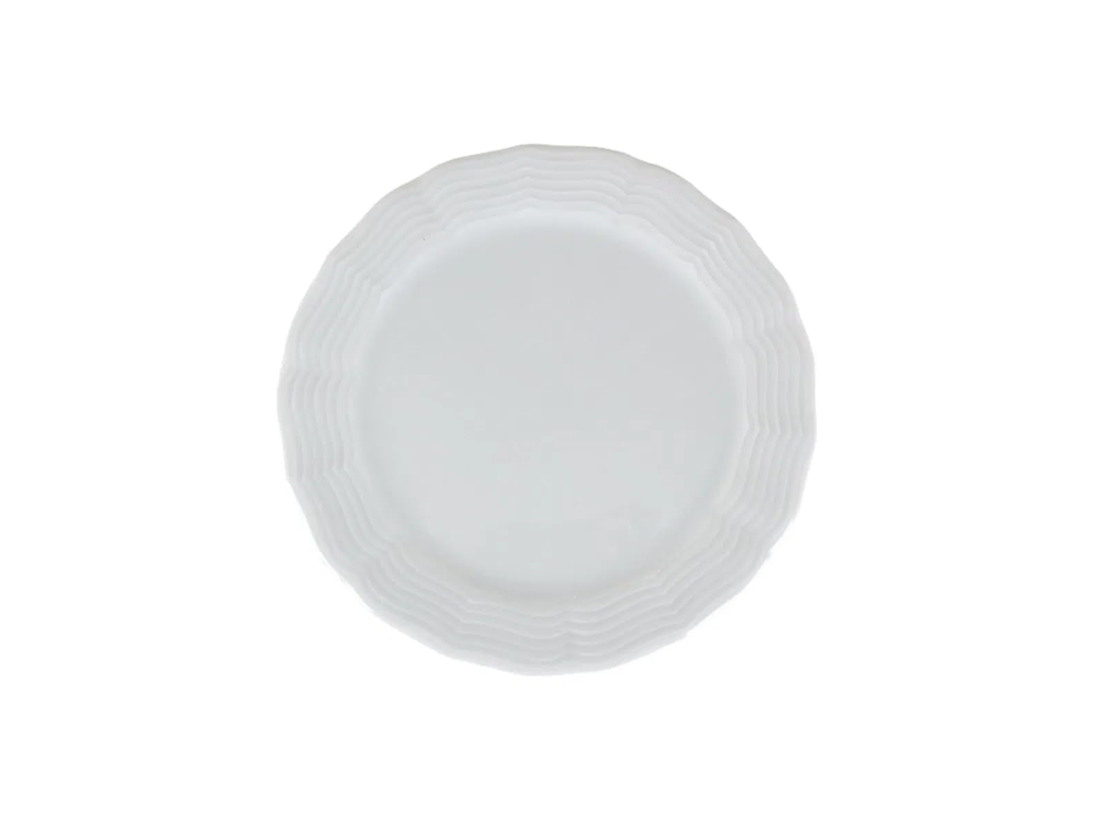Vajilla de Porcelana Porland Ondulada - Vajilla de 18 Piezas Blanca– completa y elegante para 6 personas