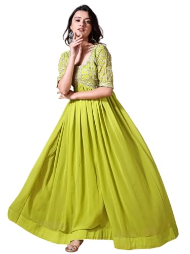 Image of Fashion Basket Georgette Embroidered Anarkali Dress for Women