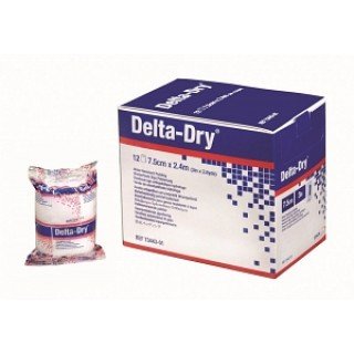 BSN Medical 7344301 Delta-Dry Water Resistant Padding and Stockinettes, 3" x 2.6 yd. Size Pack of 12 | X-Large Size, Black Color, Easy Application, Tool-Free Removal, Shower And Swim Use, OTC Class I Device