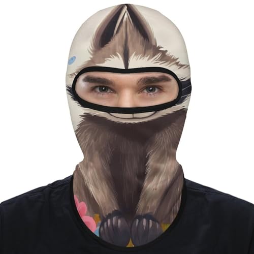 Balaclava para Hombres Máscara de Esquí de Raccoon Máscara Facial de Invierno para Ciclismo miniatura 7