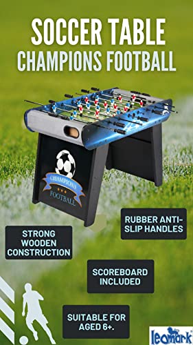 Leomark Tischfußball - Champions Sport - Kicker, Tischkicker für Kinder, Kickertisch mit Zubehör, Kickertische aus Holz. Tischkicker Party und Spielzimmer, Höhe: 82 cm – Bild 3