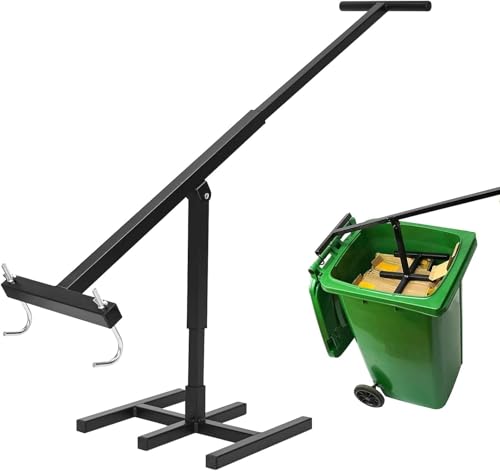 Belllanny Müllpresse | Manueller Müllverdichter | Höhenverstellbare Mülltonnen Presse für 120L-240L Tonnen Presse Abfallverdichter Hausmüllpresse für Küche Garten und Gastronomie Stahl Grün