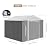 GarveeLife 7.5 x 8.5 Ft Outdoor Storage Shed with Updated Frame Structure & Lockable Door, Waterproof Practical Garden Patio Lawn Poolside Metal Tool Shed Designed for Organization & Storage, Gray