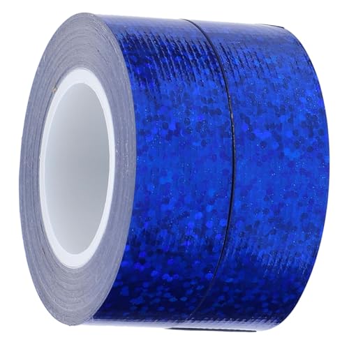 Frcolor 2ロール 全息ホログラム粘着テープ 巻 強力接着 防水多用途装飾用 布基材質 軽量携帯可能 家 オフィス用