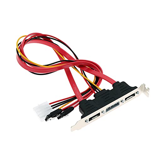 Cable PC DIY para ESATA y 4Pin IDE Molex Power PCI Bracket Slot miniatura 3