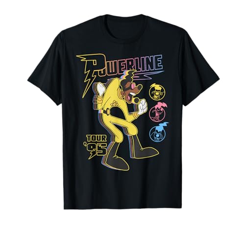 Disney A Goofy Movie Powerline Tour '95 Retro Neon Poster T-Shirt