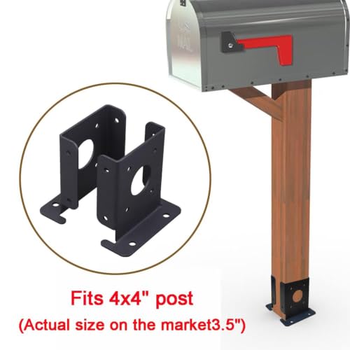 Soporte ajustable para postes de acero resistente en pack de 4 piezas para valla y pérgola 7