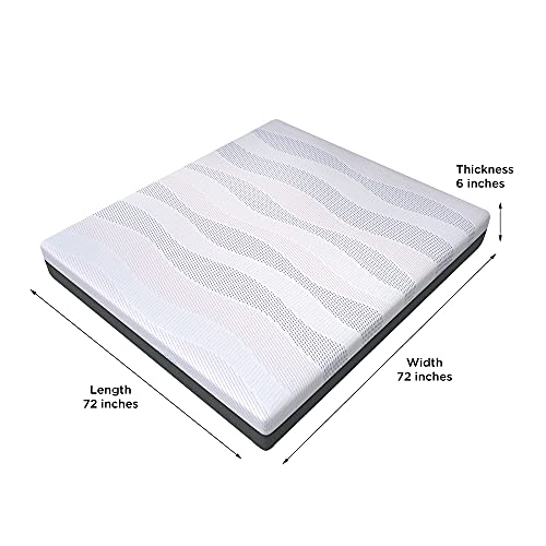 Image of Centuary Mattresses Sleepables 6-Inch King Size with Active Edge Support Antimicrobial Foam Rolled & Vaccumed Inner Spring Mattress (72x72x6)