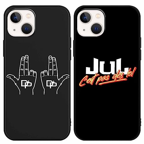 2 Confezioni JuL Cover per iPhone 13 14 6.1Custodia Rapper Star Cool Moda Disegni Antiurto Anti-Graffio Ultra Sottile Morbida Protezione Case con 13 14.02 silicone tpu