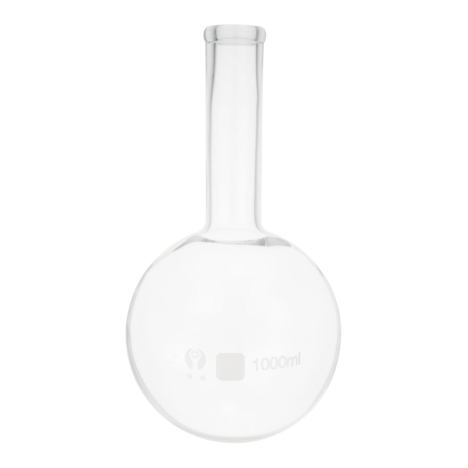 KICHOUSE 1pc Round-Bottomed Flask Beaker Flask for Experiment Laboratory Flask Laboratory Supplies Lab Flask Boiling Flask Round Bottom Flask Single Neck Round Flask Transparent Glass