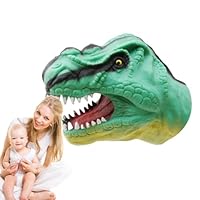 Dinosaur Puppet, T Rex Hand Puppet, Realistic Dinosaur Head Hand Puppets Toy, Realistic Soft Animal, Soft Rubber Head, Unisex, Ages Kid, Green, Brown, Gray