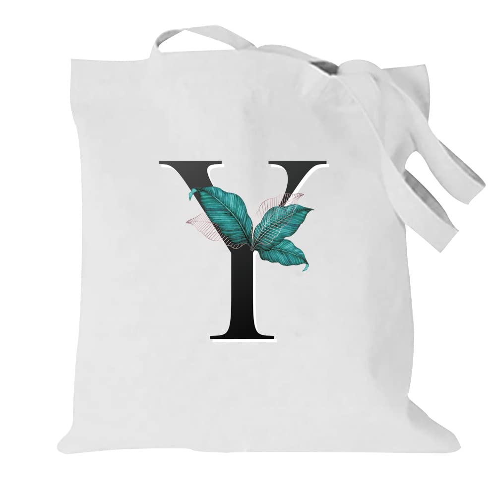 26 Letter Printed Canvas reusable grocery bags, Foldable Casual Travel HandBag, Shoulder Beach Tote Bags, Shopper bag eco friendly super strong washable Storage bags Shopping bag Canvas bag for Women