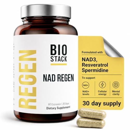 BIOSTACK NAD Regen NAD3 - NMN Supplement Alternative with Resveratrol