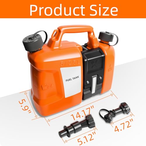 Hedie 5L+2.5L Fuel Chain Oil Can