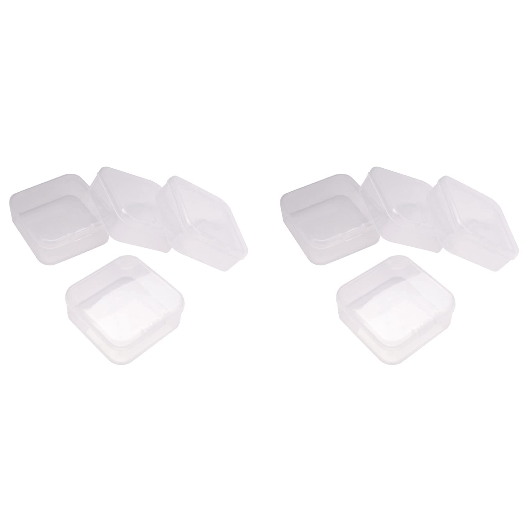 Hndhbfgrt 2X Small Clear Plastic Beads Storage Containers Box with Hinged Lid for Accessories,Crafts,Learning Supplies,Screws