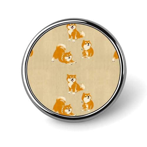 かわいい柴犬 缶バッジ ピン 丸型 直径2.5cm ボタン 缶バッジメーカー 用