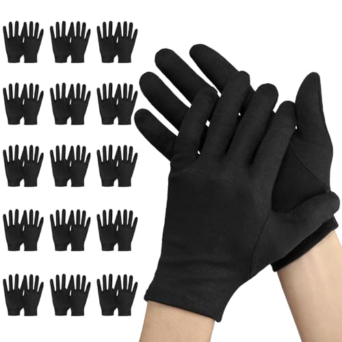Gants de travail pour chauffeur et porter en coton noir souple taille S