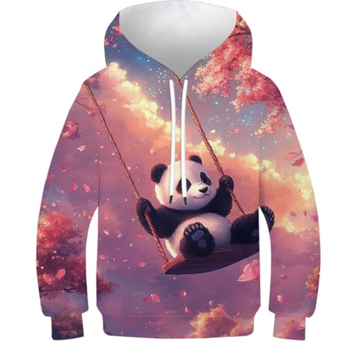 Sweat panda enfant 10-12 ans chaud pour les journées d'école et de loisirs