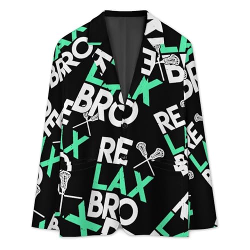 RELAX Bro Lacrosse Mens Blazer Suit Jacket Lightweight Slim Fit Casual Coat3