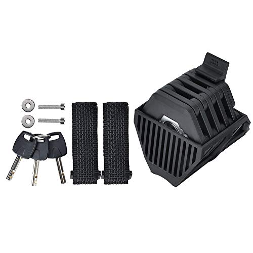 Bike Lock, Zinc Alloy Bike Antitheft Chain Folding Lock Multi Function Bicycle Lock with 3 Key for Mountain Bicycle Electric Scooter