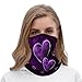 LDGSUPH Purple Hearts Neck Gaiter for Adult Soft Dust-proof Windproof Face Cover Fashion Neck Cozy Gator Scarf Multipurpose Sunscreen Breathable Bandana Face Mask Scarf