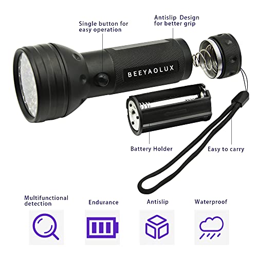 Image of UV Flashlight Black Light, 51 LED 395 nM Ultraviolet Blacklight Pet Urine Detector for Dog /Cat Urine,Dry Stains,Bed Bug, Matching with Pet Odor Eliminator