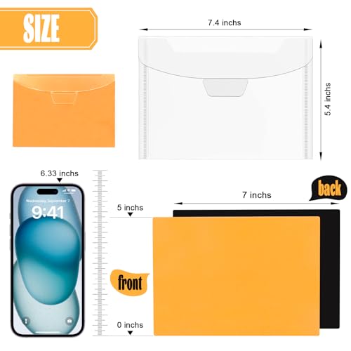 Image of 48 PCS Stamp and Die Storage Bag and Magnetic Sheet - Die Storage Set for Cutting,Scrapbooking,Storing Craft Dies, Embossers or Other Thin Metallic Items,and More-Orange