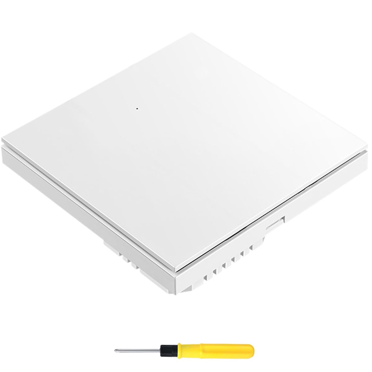 Acmerota Interruptor de luz inteligente WIFI Interruptor de pared 2Gang 1Way (neutro requerido, gran balancín simple), interruptor para Alexa interruptor de luz inteligente, no requiere HUB.