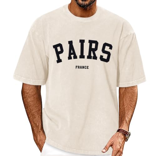 Image of Oversized Tshirts for Men Short Sleeve Vintage Washed Basic Loose Tees 2026