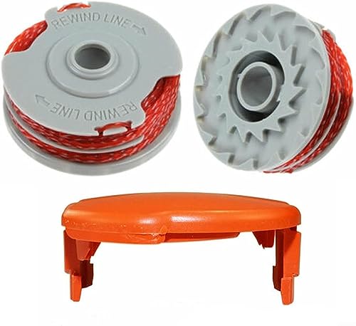 Bobine et fil pour débroussailleuse pour Flymo Contour 500 Power Plus 500 et 500XT (1 capuchon de bobine + 2 bobines)
