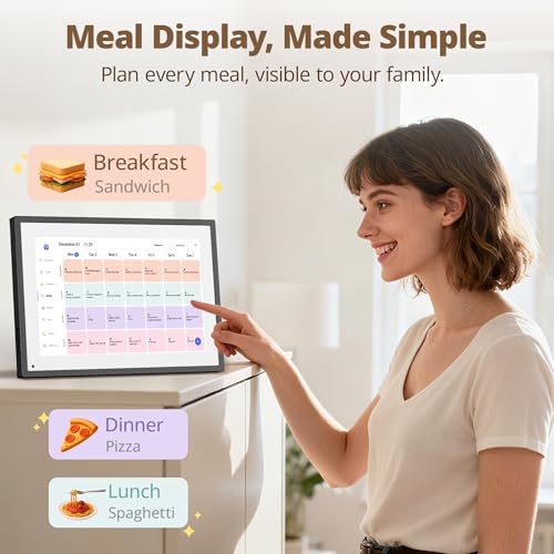 Image of Dragon Touch 10.1 inch Digital Calendar & Chore Chart - Interactive Touchscreen Smart Family Planner,Digital Picture Frame for Mom, Women, Christmas & Weddings