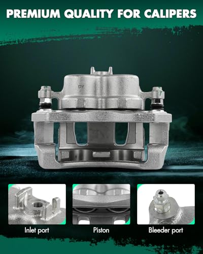 Image of SCITOO 19B3211 Front Left Disc Brake Caliper Assembly w /Bracket for Hyundai for Santa Fe 2007-2009 2013-2018,for Hyundai for Santa Fe XL 2013-2019