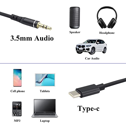 Cable USB C a Jack 3.5mm Aux 1 m Negro miniatura 3