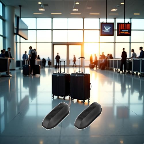 Image of 1Pair Black Replacement Plastic Stud Luggage Feet Pads Baggage Replacement Stud Foot Black Feet Pads Baggage Stud Foot for Luggage Bags Suitcase Stand Feet for All Suitcase Luggage and Travel Gear
