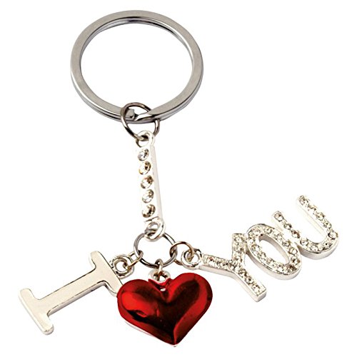 Bino 9986622 Love You Sleutelhanger, Zilver